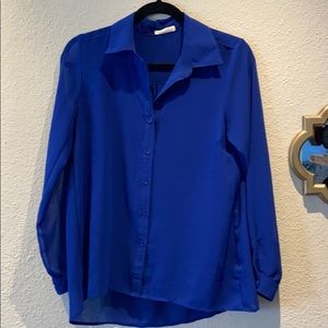 Nine Bird Blue Dress Shirt Size Small